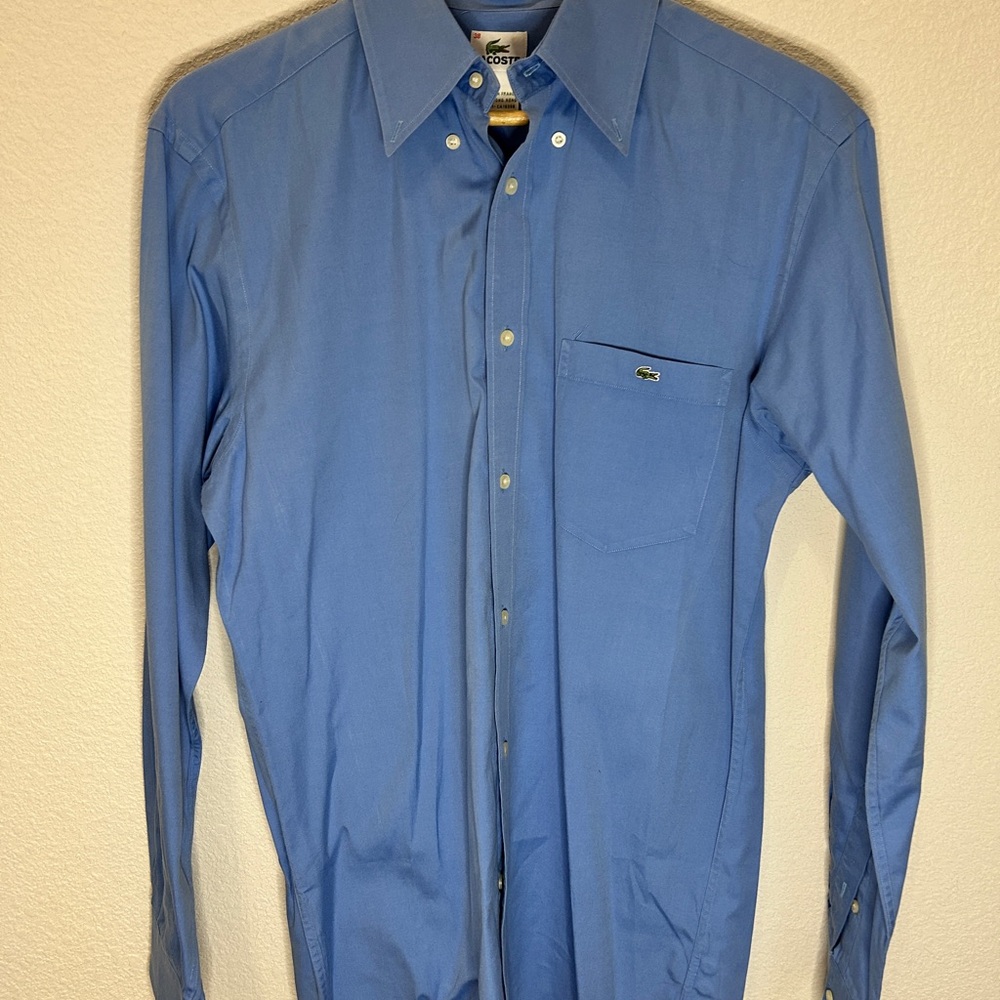 Vintage Lacoste Long Sleeve Button-Down — Size 38